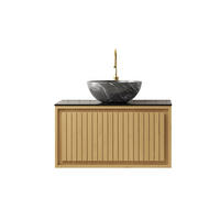 WASCHTISCH Eichefarben/Schwarz 76/48/55.1 cm - Schwarz, Holz (76/55.1/48cm) - PANGIVO