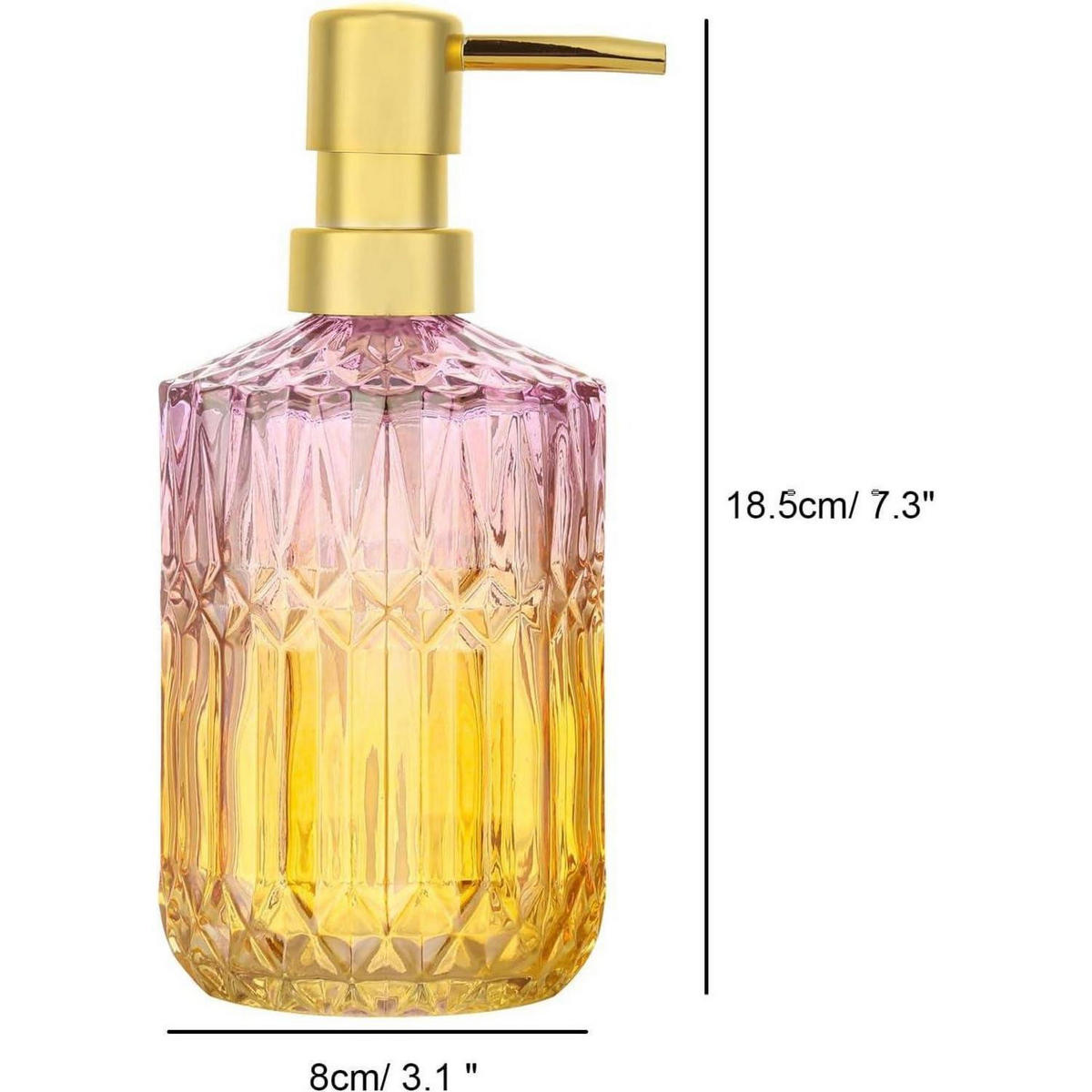 SEIFENSPENDER Glas ViolettOrange - Multicolor, Glas (8/19/8cm)
