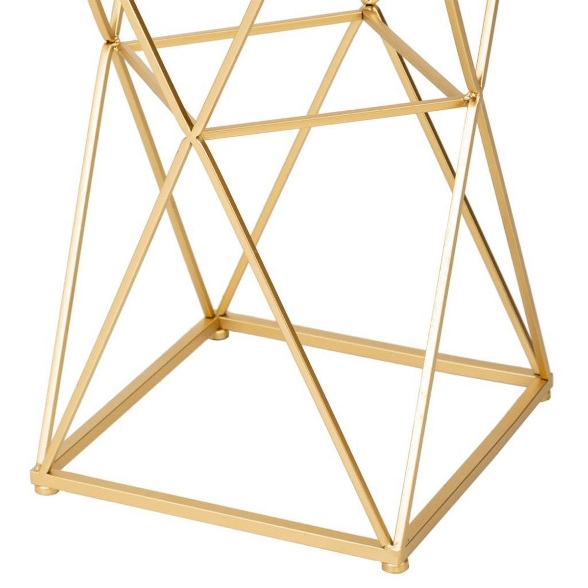 TISCH aus Metall und Glas, 35x70cm - Goldfarben, Metall (35/35/70cm) - Wanderlust