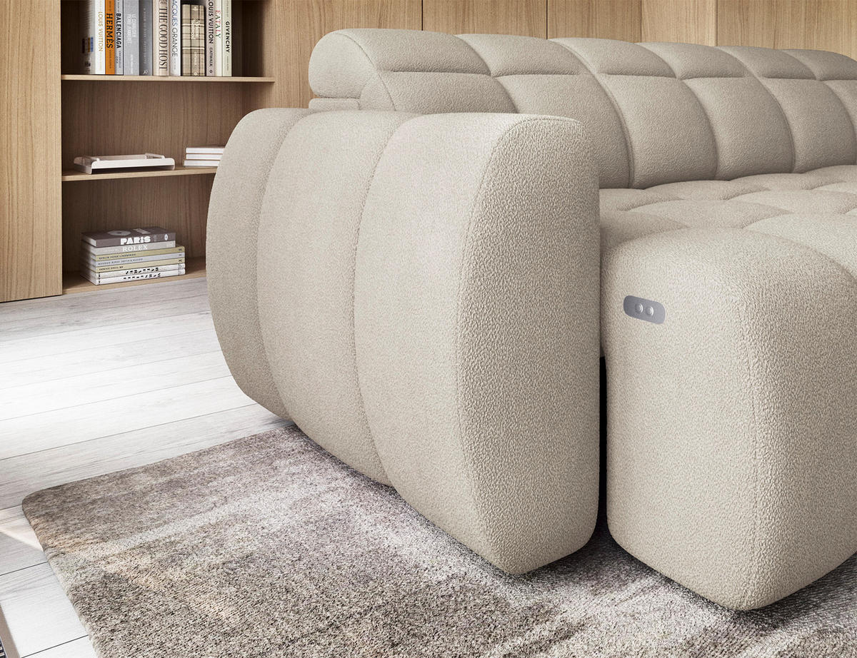 ECKSOFA Eagle R - Creme (Royal 18) - Creme, Holzwerkstoff (258/208cm) - Möblo