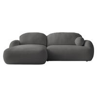 ECKSOFA Mayo, Seite: Links - Schwarz/Grau, Holz/Kunststoff (275/175cm) - MIRJAN24