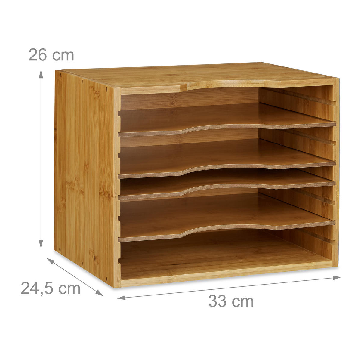 STOJAN na listy - svetlohnedá, drevo/kompozitné drevo (33/26/24.5cm) - Relaxdays