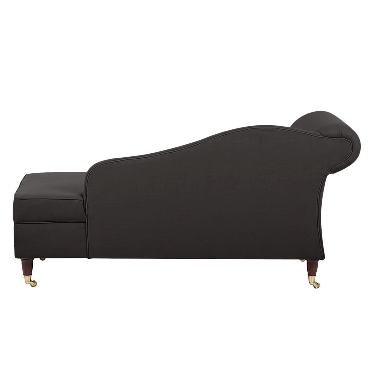 RECAMIERE - Webstoff - Grau, Textil (166/80/77cm) - home24