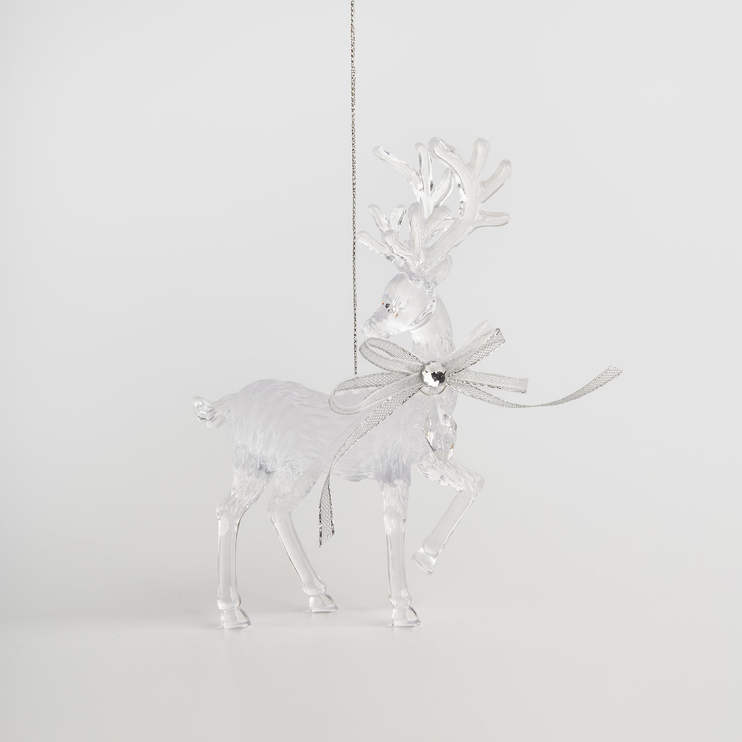 WEIHNACHTSDEKO Hängend PRANCER A, 14.5 x 5 cm, Silber, Christbaumschmuck, Weihnachtsbaumdekoration, Christmas, Xmas - Silberfarben, Kunststoff (5/14.5/9cm) - home&you