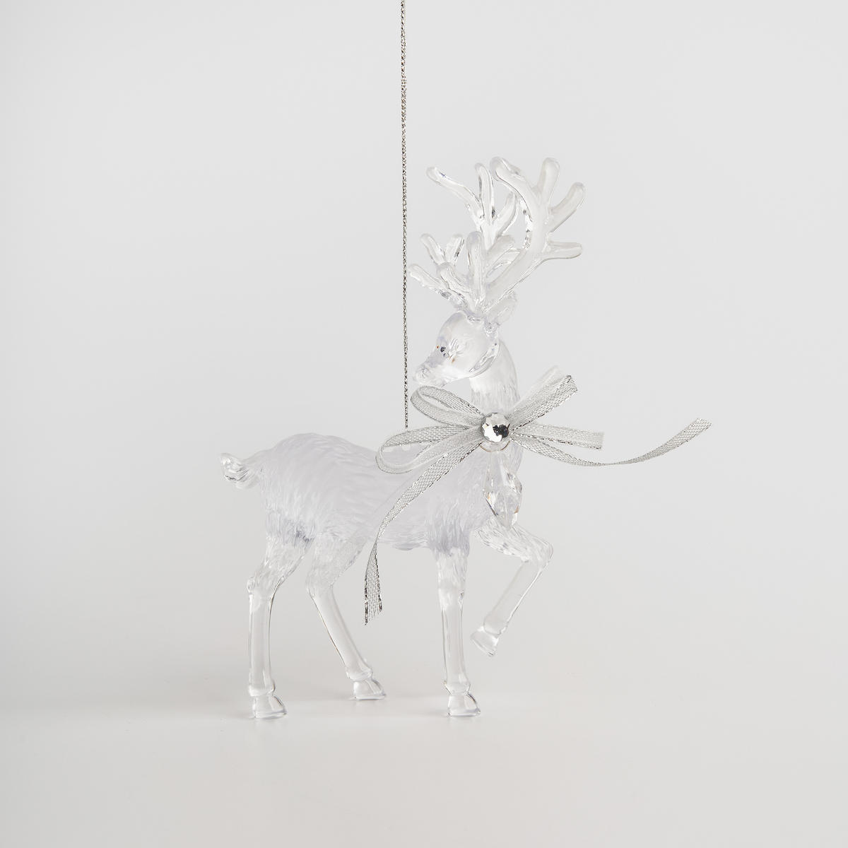 WEIHNACHTSDEKO Hängend PRANCER A, 14.5 x 5 cm, Silber, Christbaumschmuck, Weihnachtsbaumdekoration, Christmas, Xmas - Silberfarben, Kunststoff (5/14.5/9cm) - home&you