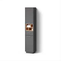 BADSCHRANK Temo Anthrazit 38 x 190 cm - Anthrazit/Sonoma Eiche, Holzwerkstoff (38/190/30cm) - Livinity®
