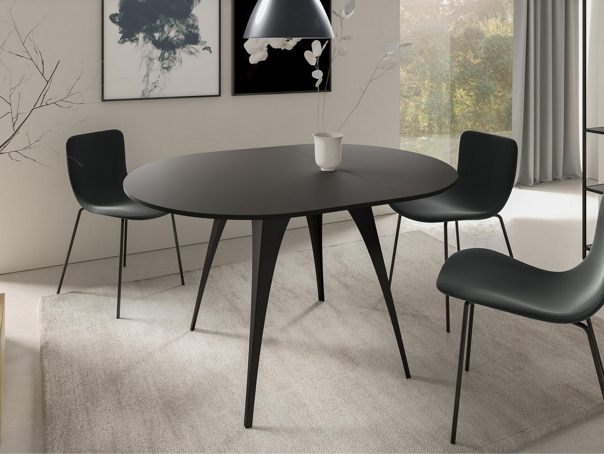 ESSTISCH Carmina 100 - Multicolor/Schwarz, Holzwerkstoff/Metall (100/100/76cm) - MIRJAN24