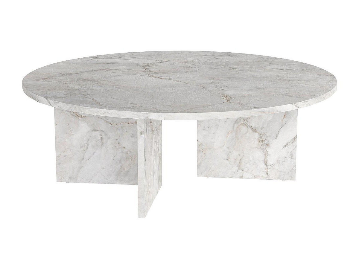 COUCHTISCH - 90 cm x 90 cm - holz - weiß Topania - Weiß, Holz (90/90/31.4cm) - Vente-Unique