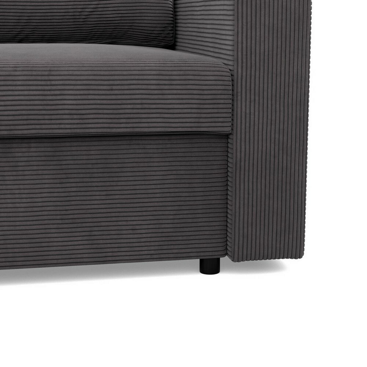 SOFA Neo mit gerader Armlehnen dunkelgrau - Dunkelgrau, Textil (148/90/87cm) - SIMKAM Furniture