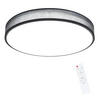 DECKENLEUCHTE LED runde Stoffschirm ‎38W Schlafzimmer Whonzimmer Ø39CM - Grau, Kunststoff (38/38/5cm) - ZMH