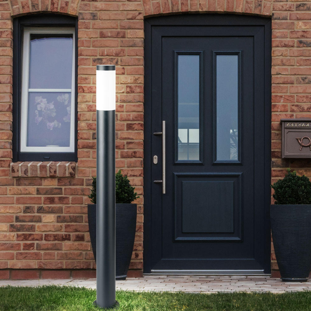 LED STEHLEUCHTE Edelstahl Anthrazit - Anthrazit, Metall (12.7/12.7/110cm) - Globo Lighting