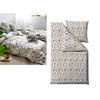 BETTWÄSCHE Abstract beige 135/200 cm Bio-Baumwolle - Hellblau, Textil (135/200cm) - Södahl