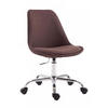DREHSTUHL Stoff Braun - Chromfarben/Braun, Textil/Metall (48/81/54cm) - CLP
