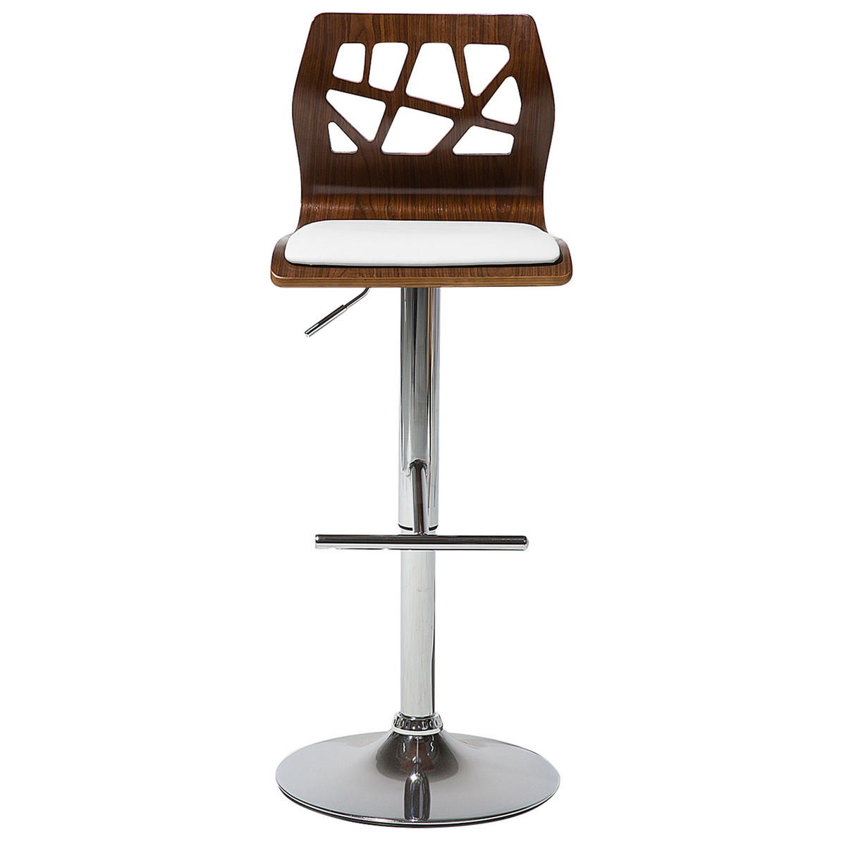 BARHOCKERN 2er-Set Braun Petersburg - Silberfarben/Braun, Kunststoff (42/112/42cm) - Beliani