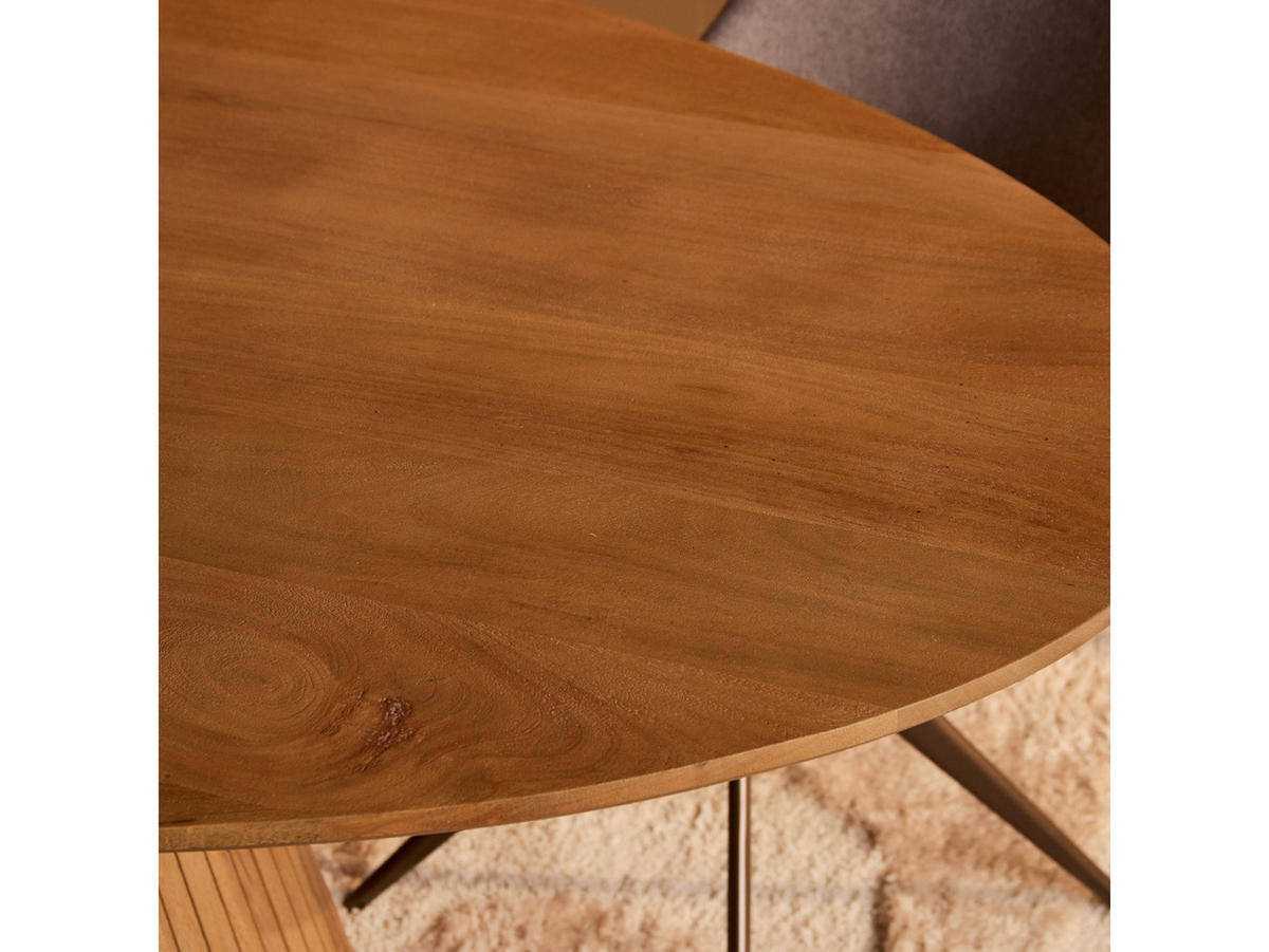 ESSTISCH Helena Oval 210 cm X 110 cm Natur - Naturfarben, Holz (110/210/76cm) - Villa Möbel