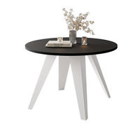 COUCHTISCH FRESCO 75/50 cm runden, Weiß / Schwarz geriffelt - Schwarz/Weiß, Metall (75/75/50cm) - Idohome