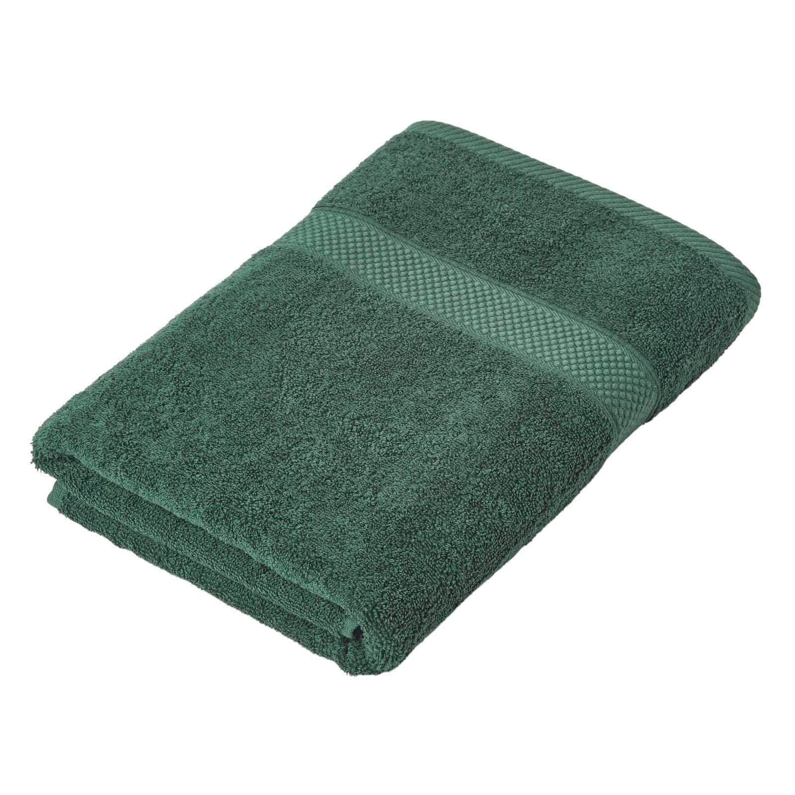 DUSCHTUCH Essential dunkelgrün 70/130 cm - Dunkelgrün, Textil (70/130cm) - Homescapes