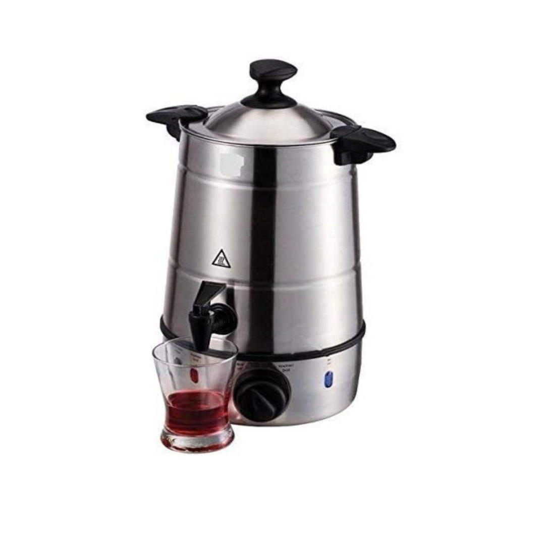 GLÜHWEINKOCHER 6,5L Edelstahl Mit Zapfhahn 2200W - Silberfarben, Metall (21/32/19cm) - Mia
