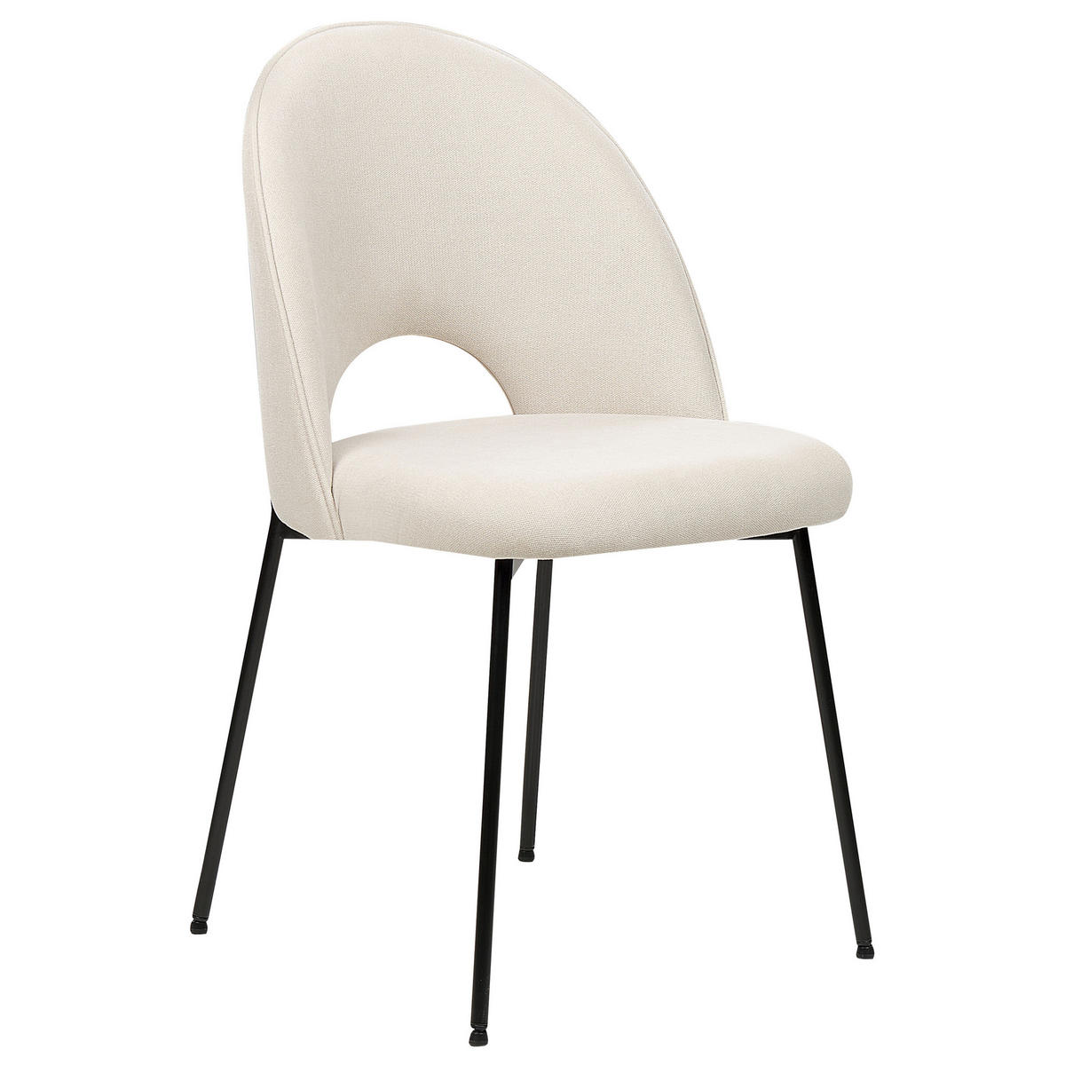 STUHL 2er-Set Samtstoff Beige Covelo - Beige, Textil/Metall (46/84/45cm) - Beliani