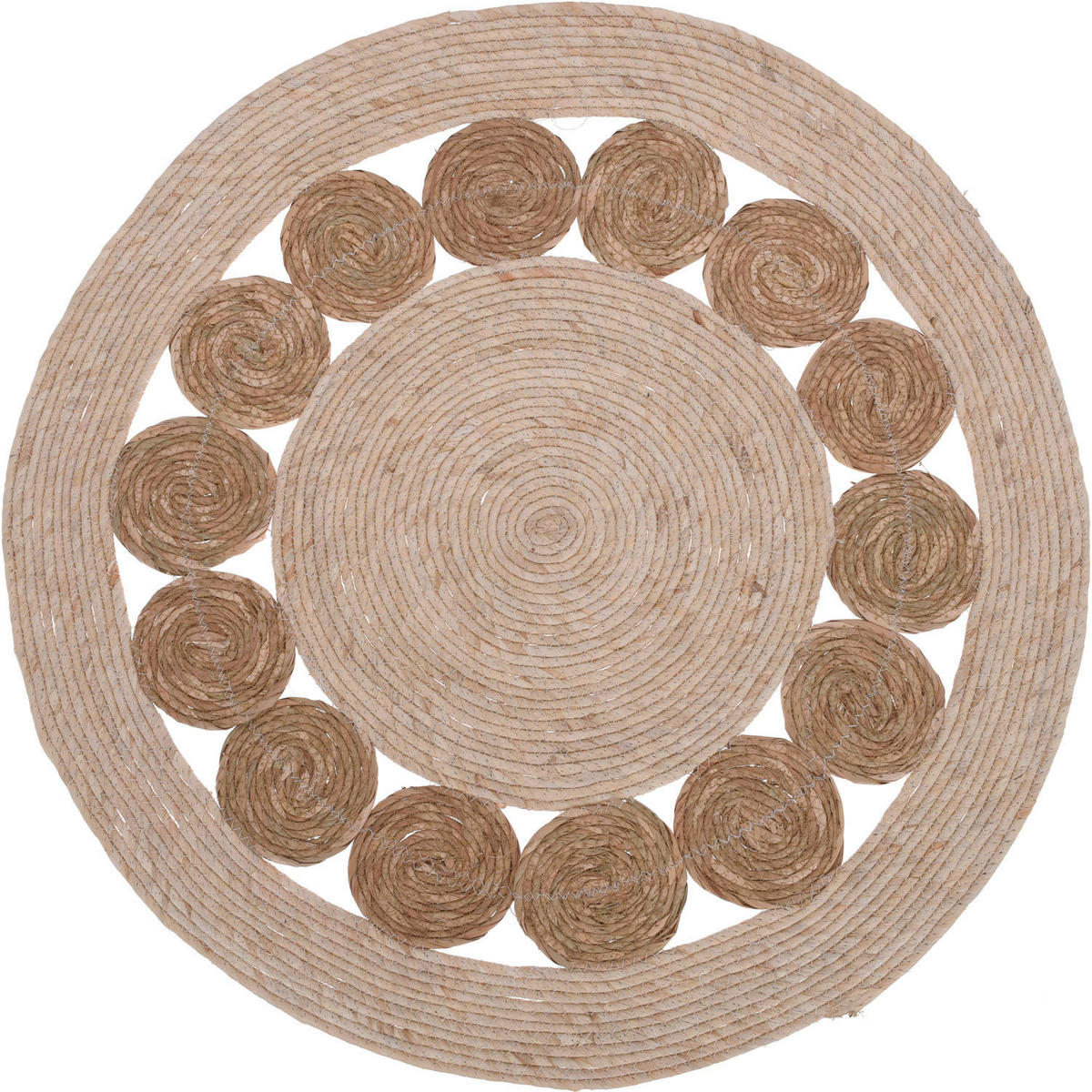 WEBTEPPICH Ø 80 cm - Braun, Naturmaterialien (80/80cm) - Mondex