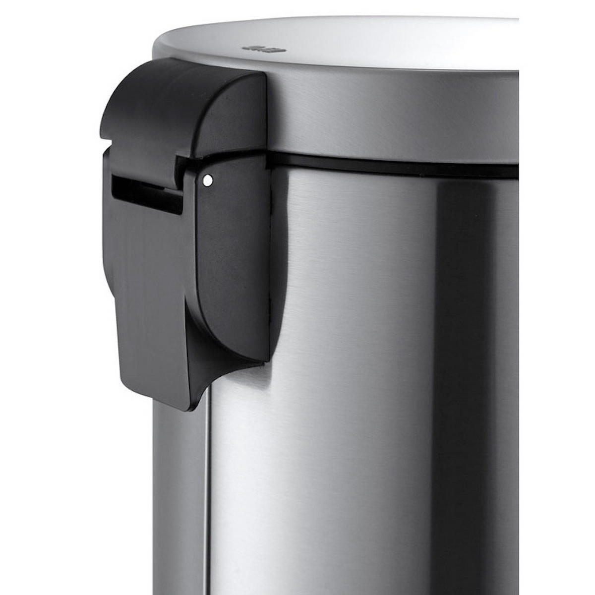 MÜLLEIMER Mit Stilvollem Pedal & Deckel & Kunststoffinneneimer 30 Liter Matt Edelstahl - Silberfarben, Metall (29.2/65/36.6cm) - PROREGAL