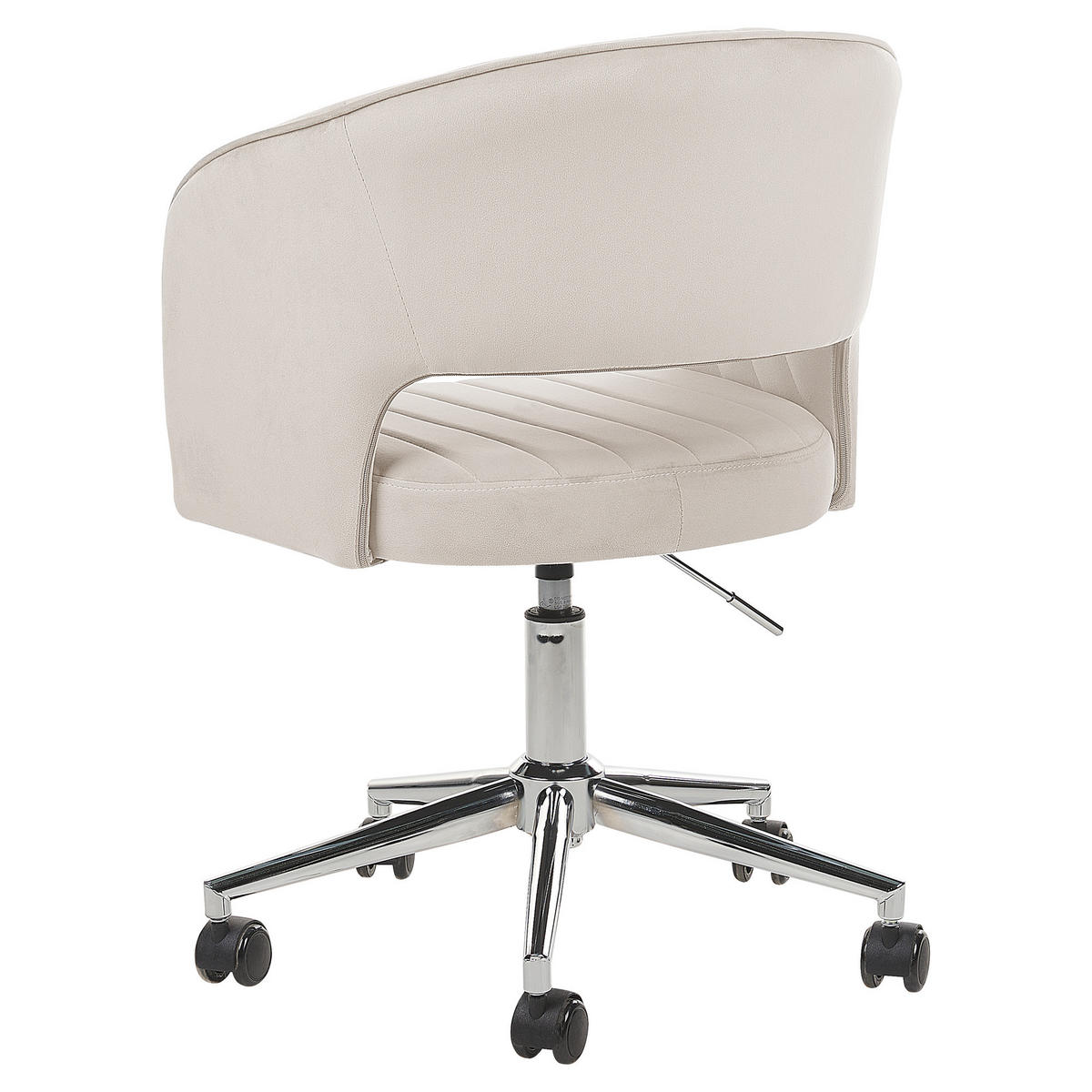 BÜROSTUHL Samtstoff Helles Beige Katonah - Beige/Silberfarben, Textil (57/78/57cm) - Beliani