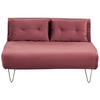 2-SITZER-SCHLAFSOFA Samtstoff Rosa Vestfold - Pink, Textil (130/81/80cm) - Beliani
