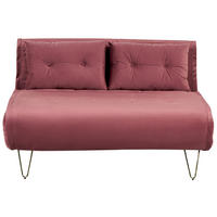 2-SITZER-SCHLAFSOFA Samtstoff Rosa Vestfold - Pink, Textil (130/81/80cm) - Beliani