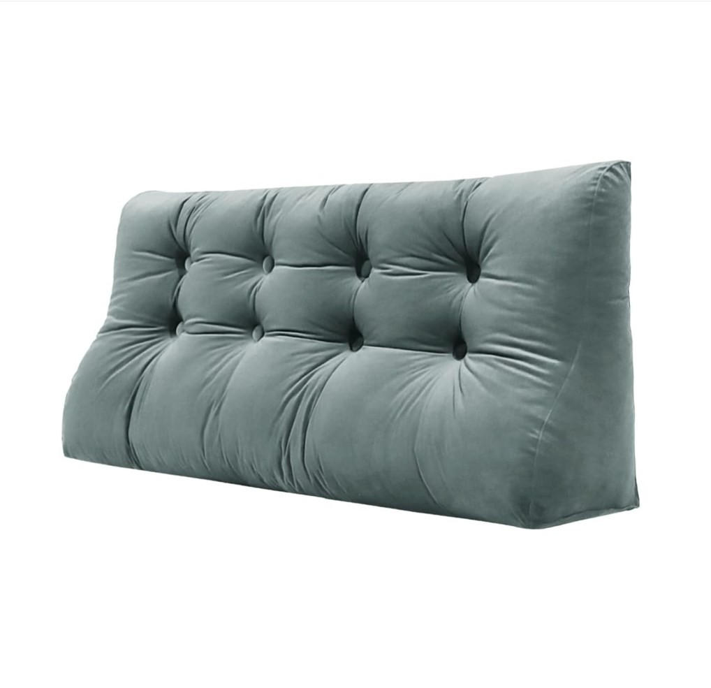 RÜCKENKISSEN Körperkontur Samtlook Grau 120 cm - Grau, Textil (55/120cm) - Vercart