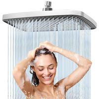 REGENDUSCHE 30x20 cm Edelstahl Gebürstetes Chrom - Silberfarben, Metall (26/12.7/26cm)