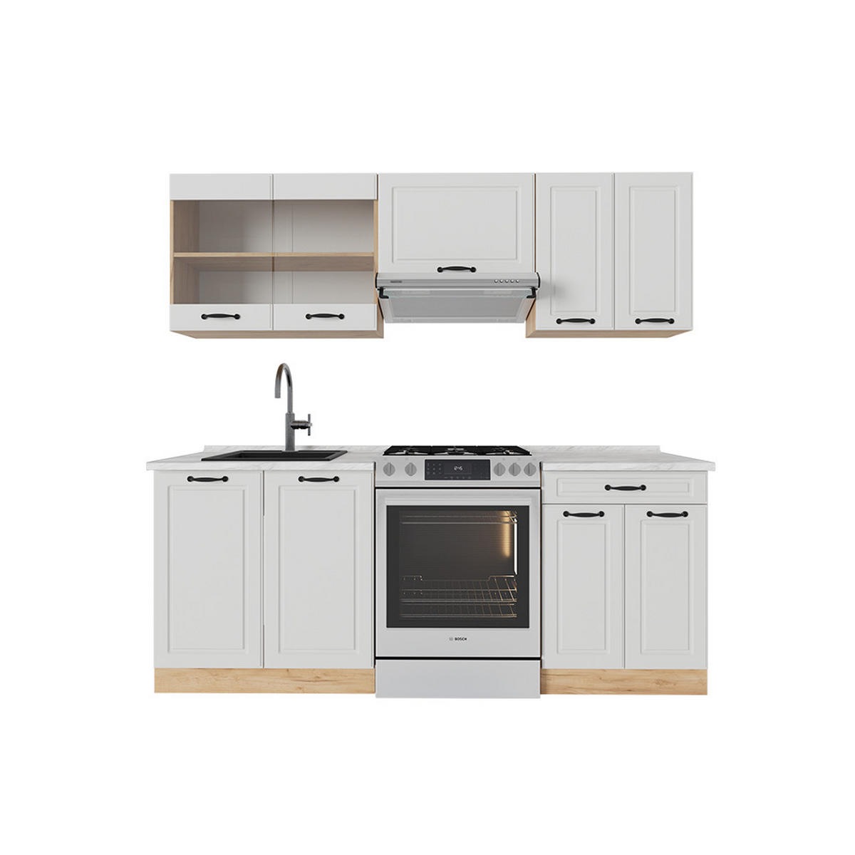 Honigeiche/Weiß, Holzwerkstoff (200/81.6/60cm) - Vicco