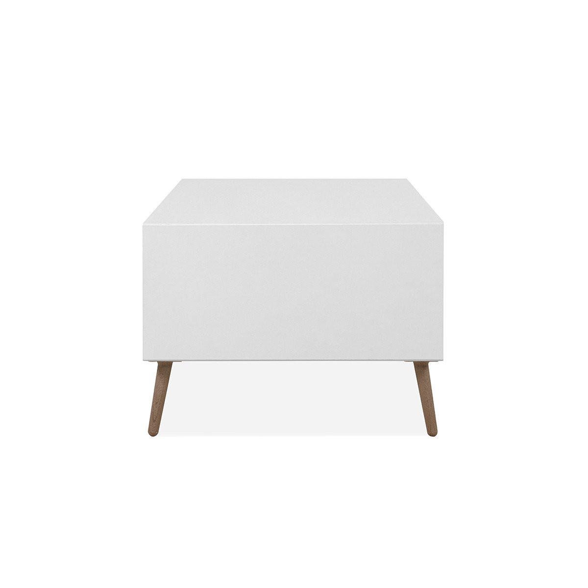 TISCH mit 2 Schubladen und Nischen - Arona - 94/55/40 cm - Weiß, Holzwerkstoff (94/55/40cm) - Calicosy