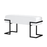 POLSTERBANK Cely 100 cm, Hellgrau, Schwarzgestell - Hellgrau/Schwarz, Holzwerkstoff (100/42/34cm) - Bettso