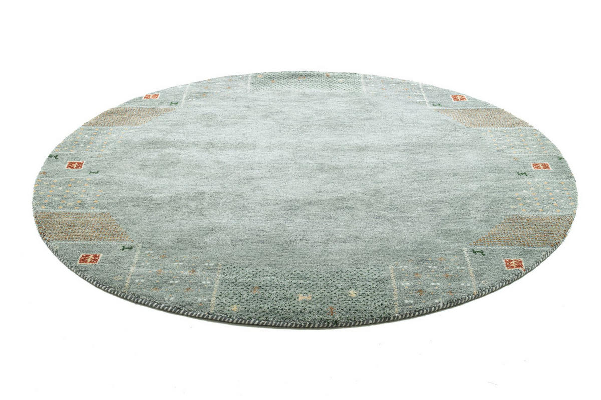 HANDKNÜPFTEPPICH Denver 190x190 cm - Grau, Textil (190/190cm) - THEKO