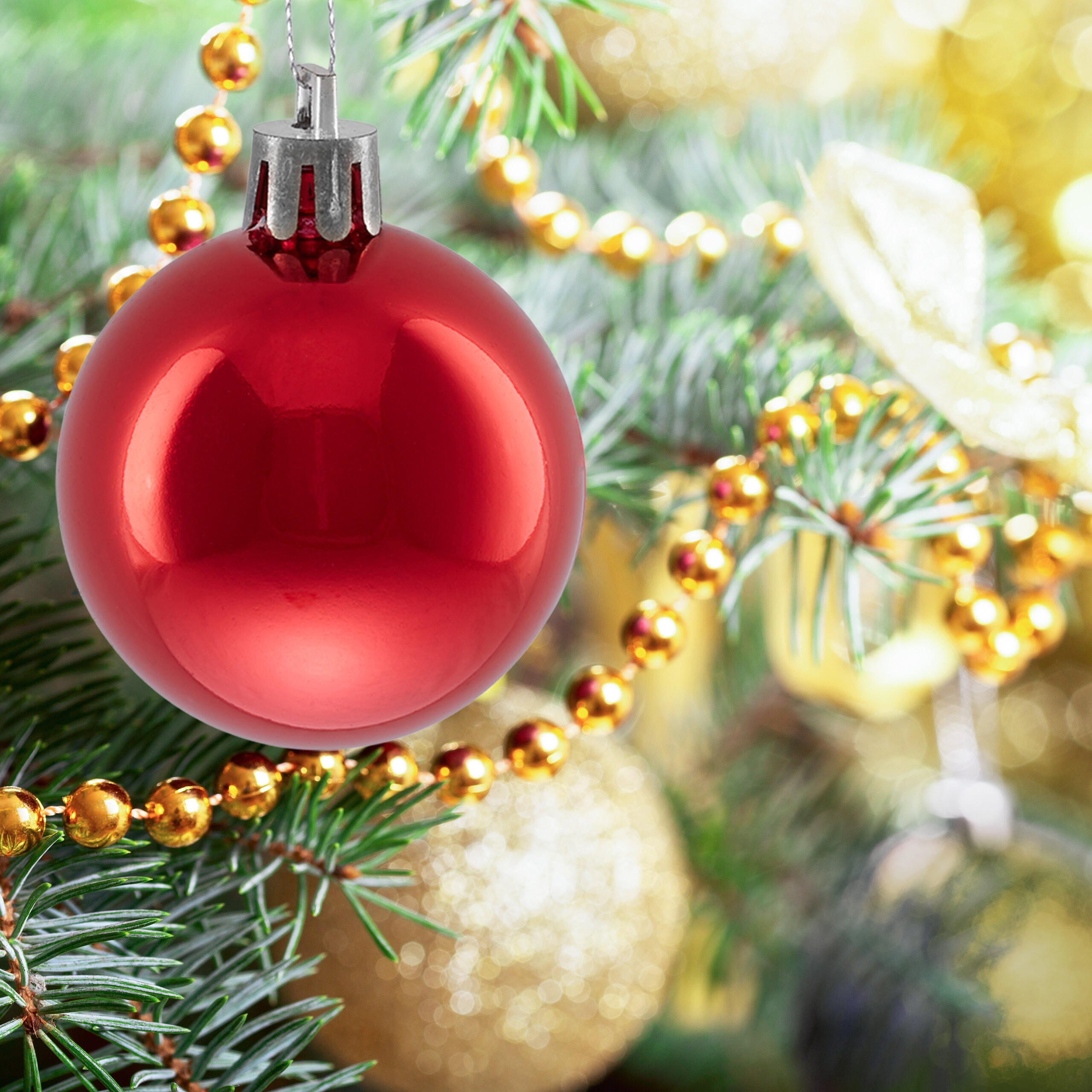 50XWEIHNACHTSKUGELN - Rot, Kunststoff (6/7/6cm) - Relaxdays