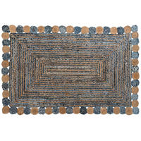 TEPPICH Blau Bunt Indianer (200 x 290 x 1 cm) - Multicolor, Naturmaterialien (200/290cm) - DKD Home Decor
