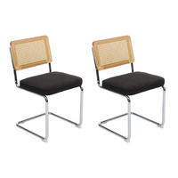 SCHWINGSTUHL DE-36300 2er-Ser mit Rattan-Rückenlehne Schwarz - Schwarz, Metall (47/81/59cm) - ComfortXL