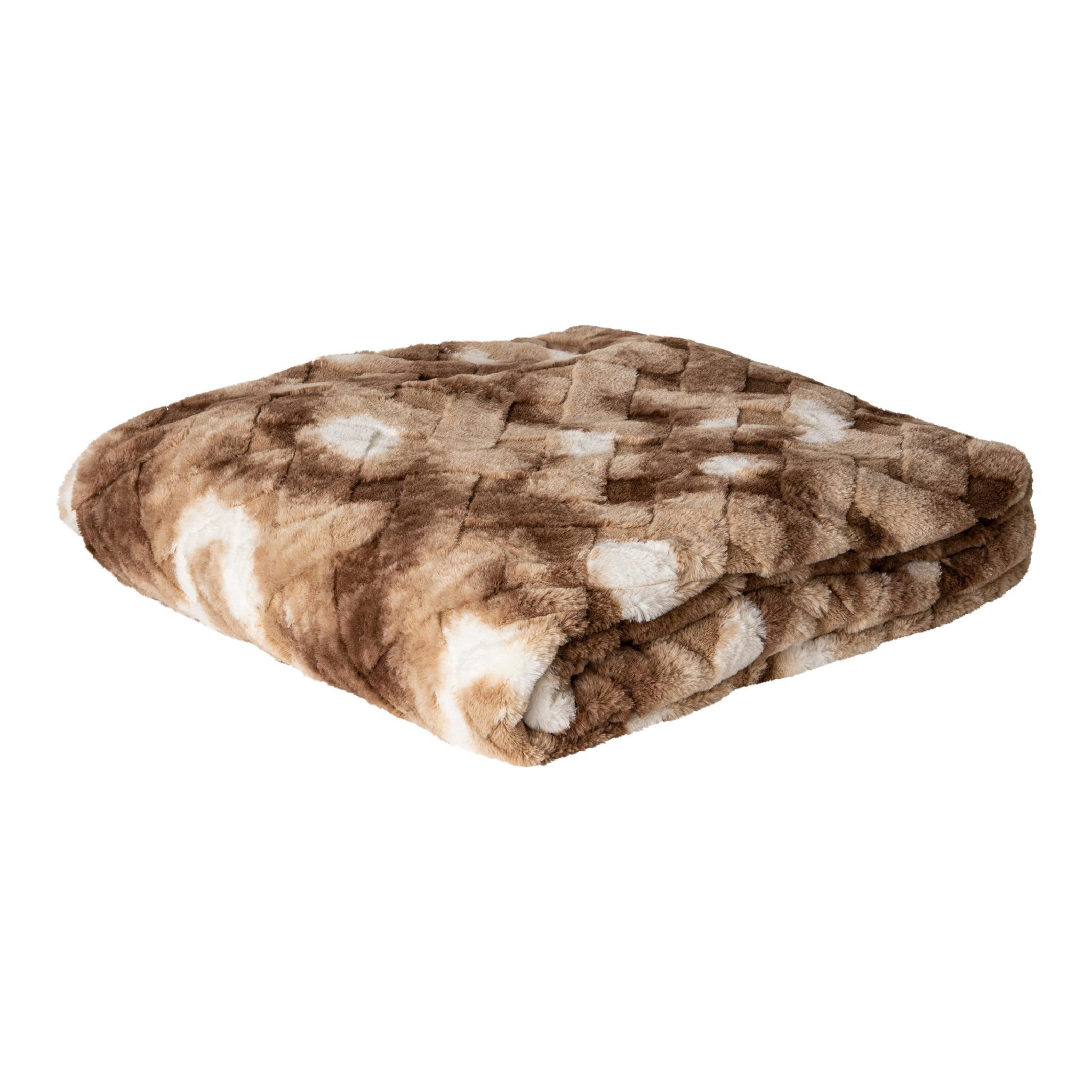 PLAID Geraldine Braun 220/240/2cm - Braun, Textil (240/220cm) - PTMD Collection