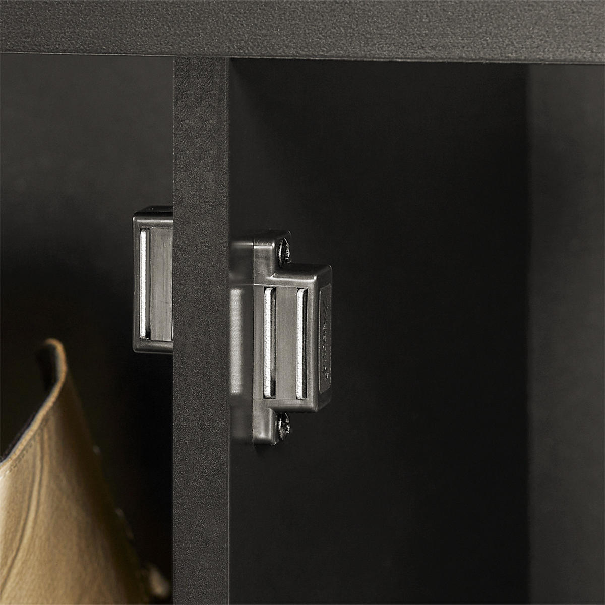 SCHUHBANK Schwarz - Schwarz, Holzwerkstoff (91/50/30cm) - SoBuy