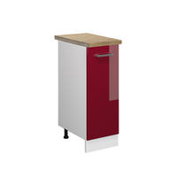 APOTHEKERSCHRANK R-Line Rot Hochglanz 30 cm , AP Eiche - Bordeaux/Rot, Holzwerkstoff (30/81.6/60cm) - Vicco