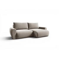 ECKSOFA Galan Mit Schlaffunktion - Beige, Holzwerkstoff/Textil (153/253cm) - Fun Möbel