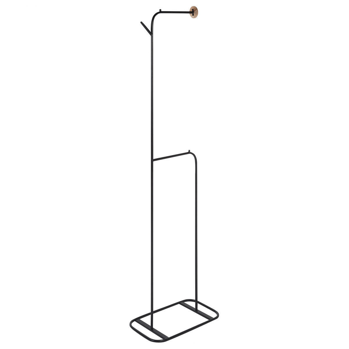 KLEIDERSTÄNDER Metall schwarz 171 cm Eureka - Schwarz, Metall (48/171/30cm) - Beliani