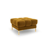 POUF Mamaia aus Samt gelb - Gelb, Textil (60/41/60cm) - Micadoni