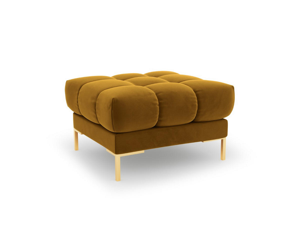 POUF Mamaia aus Samt gelb - Gelb, Textil (60/41/60cm) - Micadoni