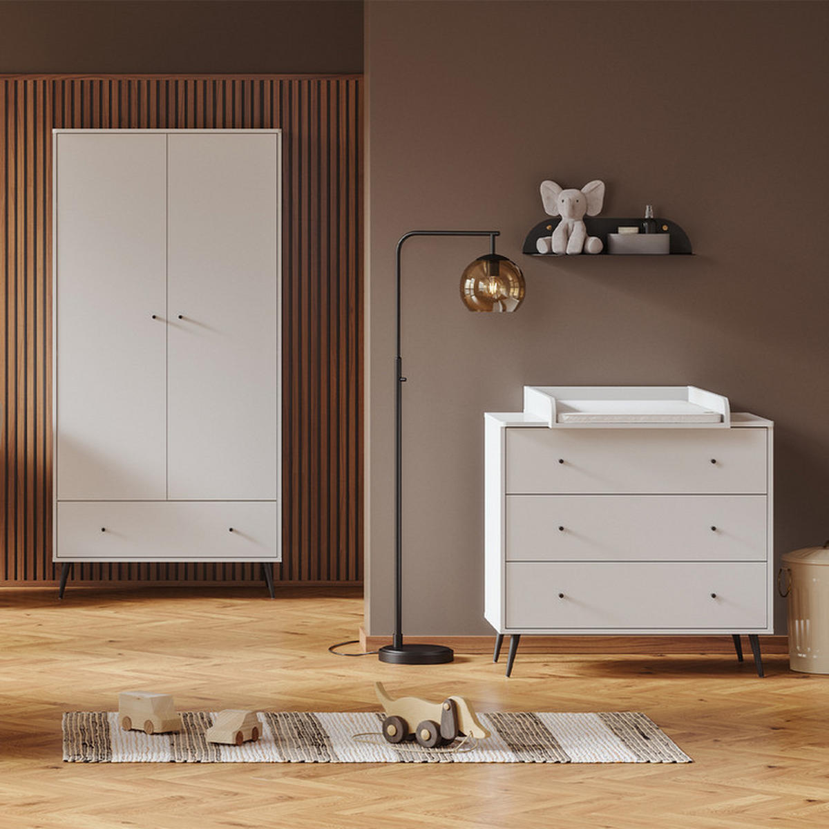 SCHRANK 2 Türen Blanca Weiß - Weiß, Holzwerkstoff (90/185/50cm) - Petits-meubles