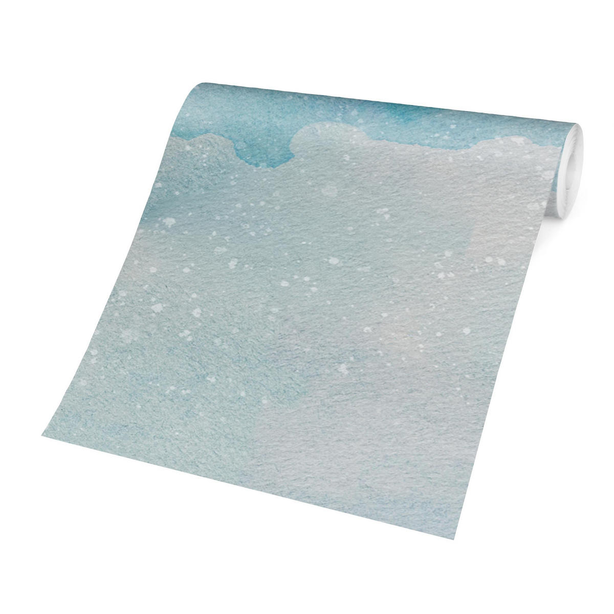 FOTOTAPETE Wolken Wasserfarben 288/190 cm - Blau, Papier (288/190cm) - Bilderwelten