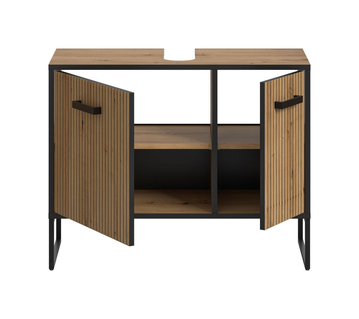 WASCHBECKENUNTERSCHRANK BAGNO (B/H/T: ca. 80/63/36 cm) in Artisan Oak Nachbildung/Artisan Oak Nachbildung - Eiche Artisan, Holzwerkstoff (80/63/36cm)