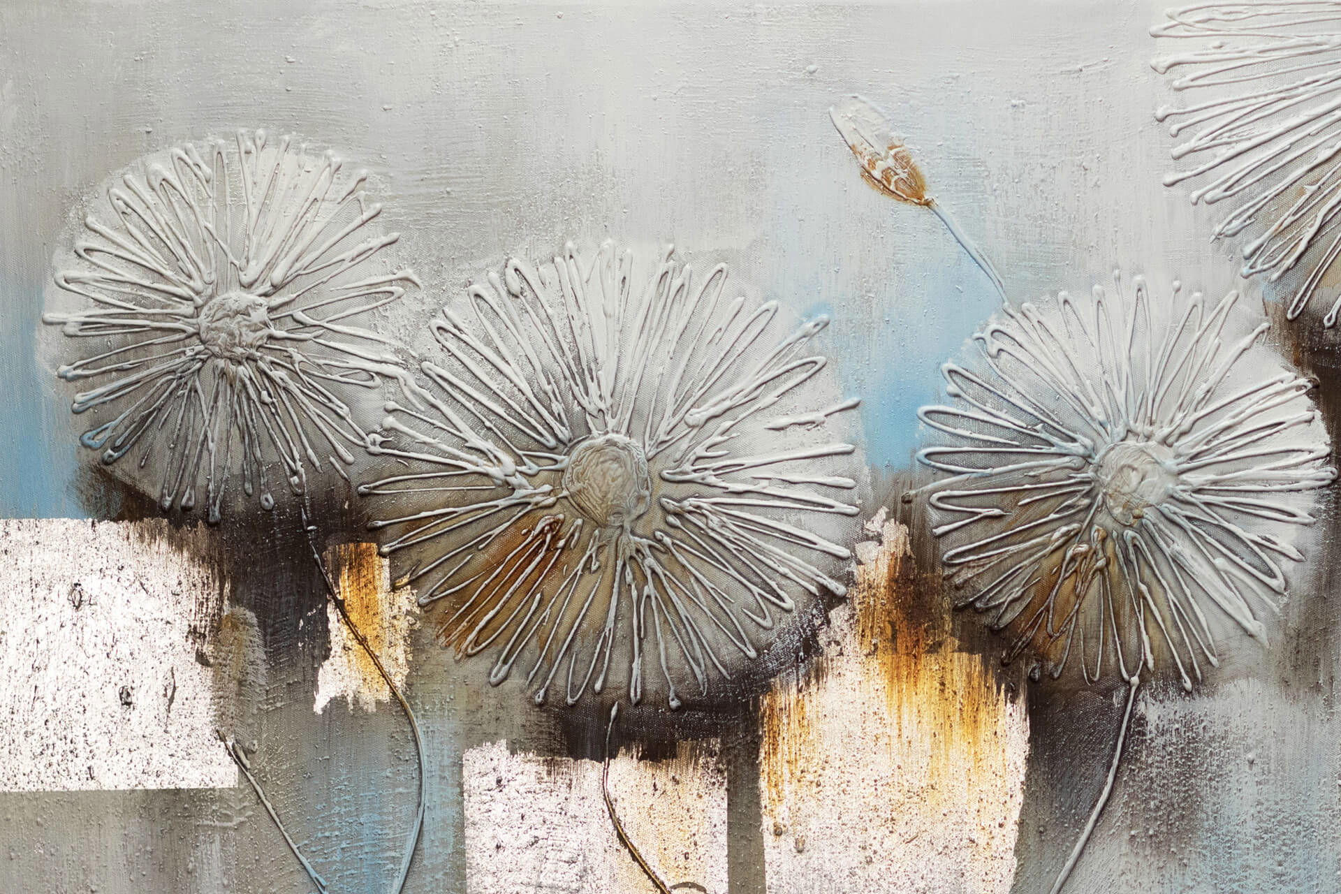 ÖLGEMÄLDE 120/60 cm - Weiß, Holz/Textil (1.86/60cm) - KUNSTLOFT