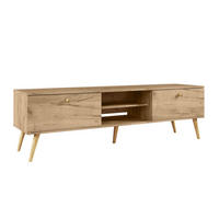 TV-SCHRANK Ikon Eiche Kraft mit Schubladen - Eiche Artisan, Holzwerkstoff (170/50/41cm) - Bettso