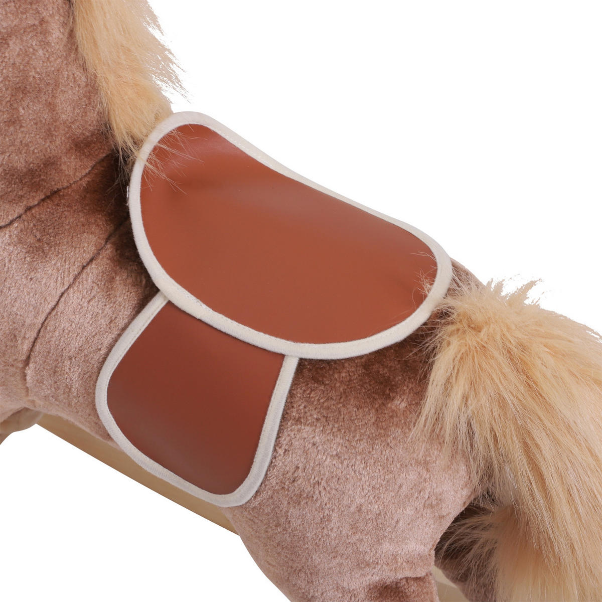 SCHAUKELPFERD DE-18227 im Cowboy-Stil, ab 36 Monaten Braun-Weiß - Braun, Holzwerkstoff (33/62/74cm) - ComfortXL